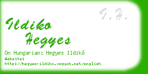 ildiko hegyes business card